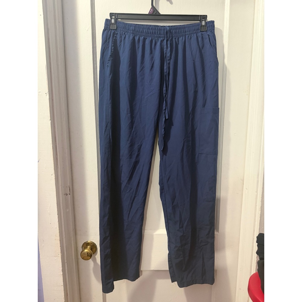 GT Performance Navy Blue Scrub Bottoms XL Elastic Drawstring Waist Cargo Pockets